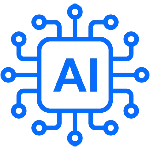 Vorschau von animiertem Icon mit Chip zur Darstellung von Künstlicher Intelligenz